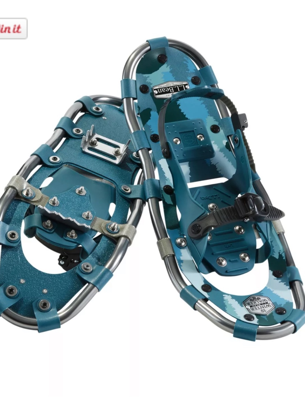 L.L. Bean Teal Camouflage Kids Snowshoes